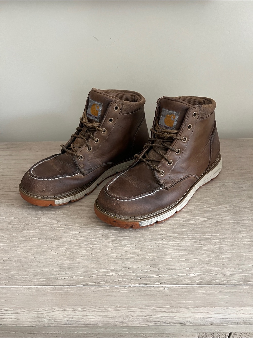 Carhartt men’s Millbrook Moc Wedge Boots size 8 leather